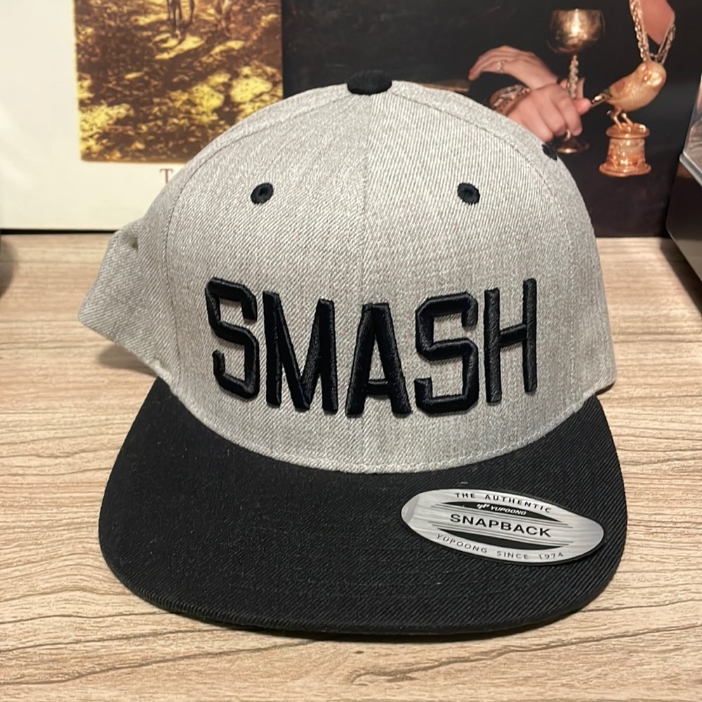 Nash Collection Heather/Black Smash Flat Brim Hat